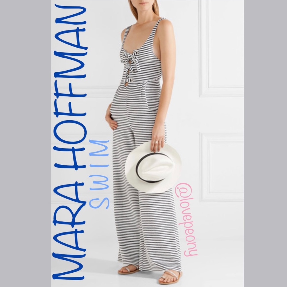 MARA HOFFMAN Organic Cotton Striped Terry Jumpsuit
